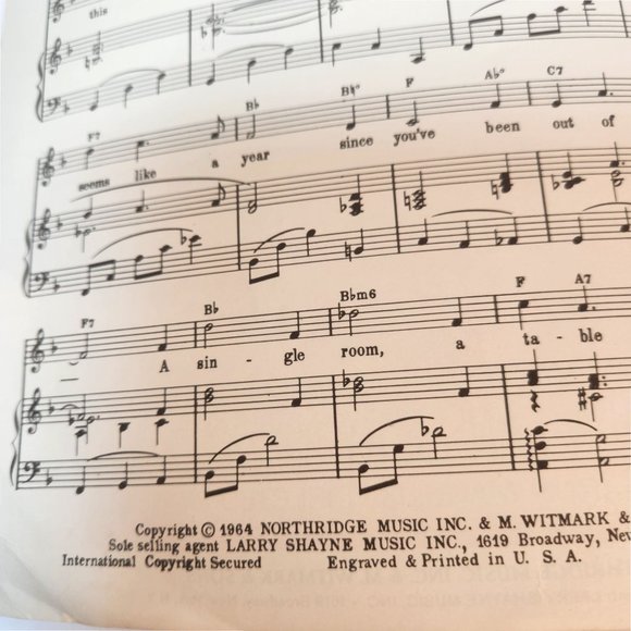 Dear Heart 1964 Sheet Music Henry Mancini Glen Ford Geraldine Page - Picture 4 of 8